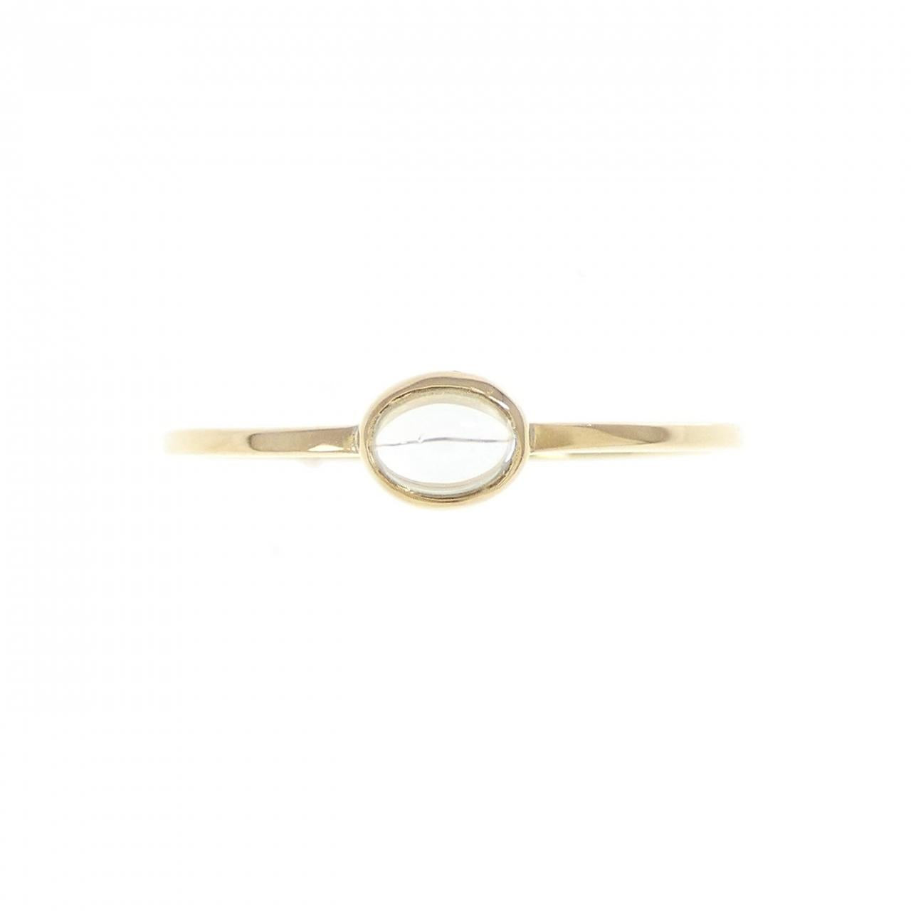 イーエム K18アクアマリンリング