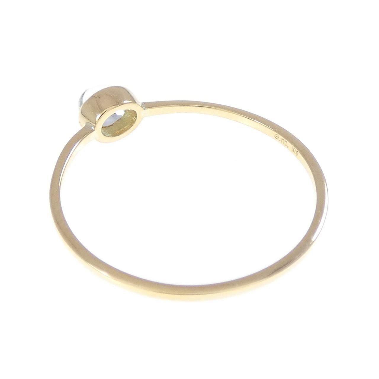 イーエム K18アクアマリンリング