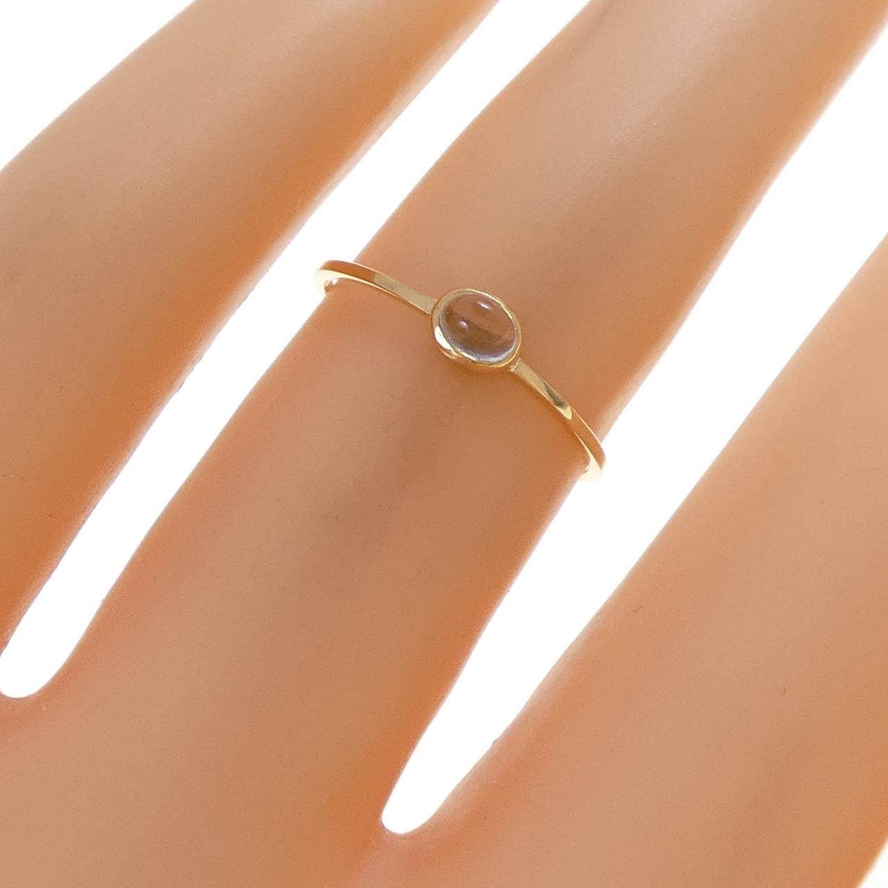 イーエム K18アクアマリンリング