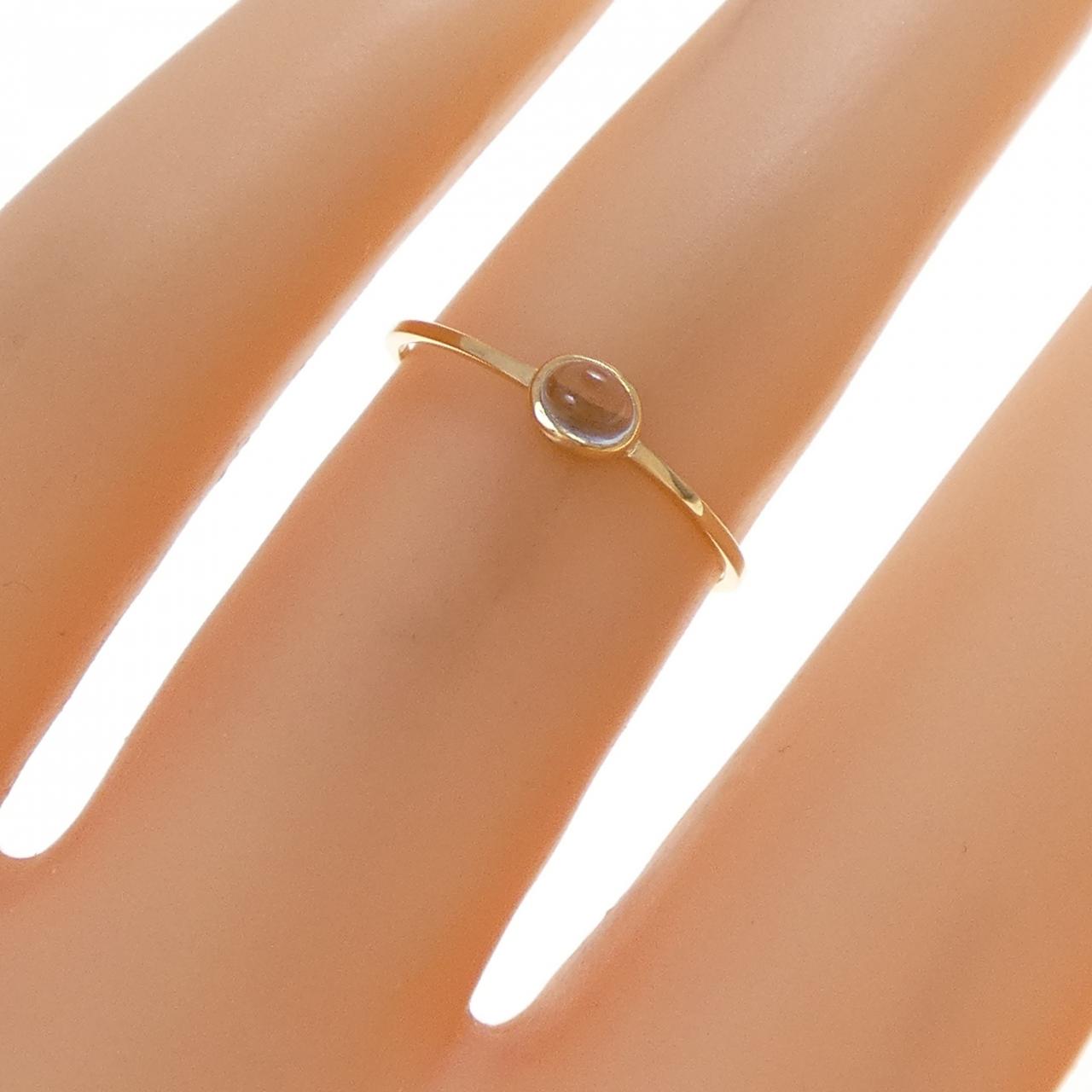 イーエム K18アクアマリンリング