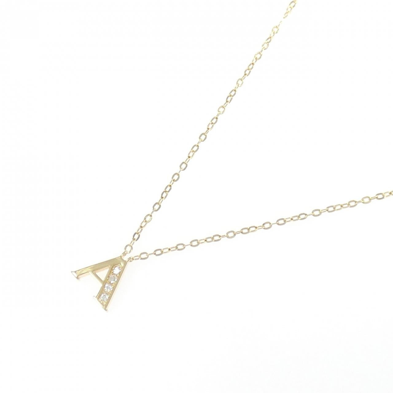 Au750 ダイヤモンド イニシャルA ネックレス