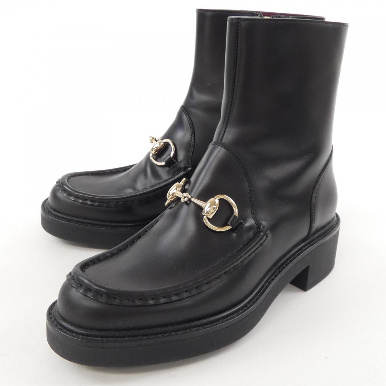 グッチ レザーショートブーツ
