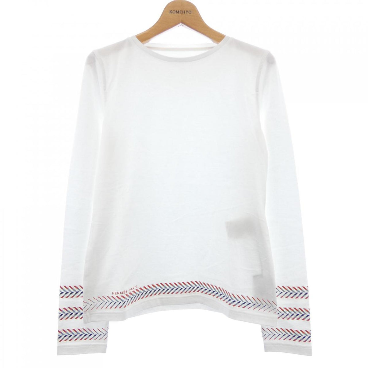 エルメス CHEVRONカルトゥッシュ コットンTシャツ