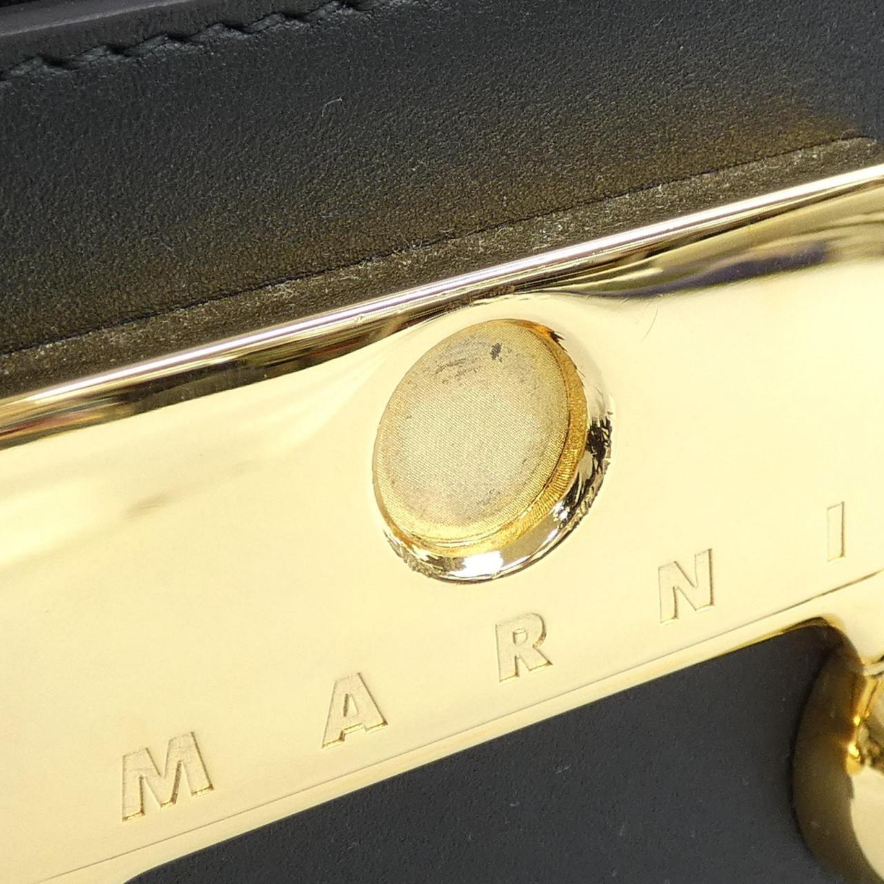 マルニ TRUNKAROO P6948カーフスキンレザー ショルダーバッグ