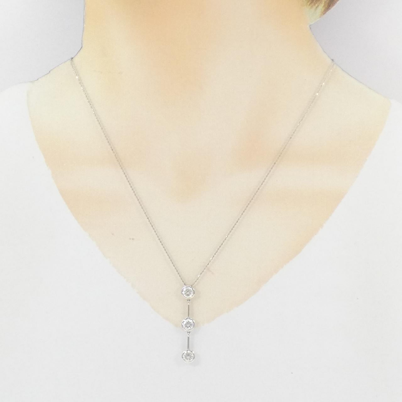 Pt900 Pt850 ダイヤモンドネックレス