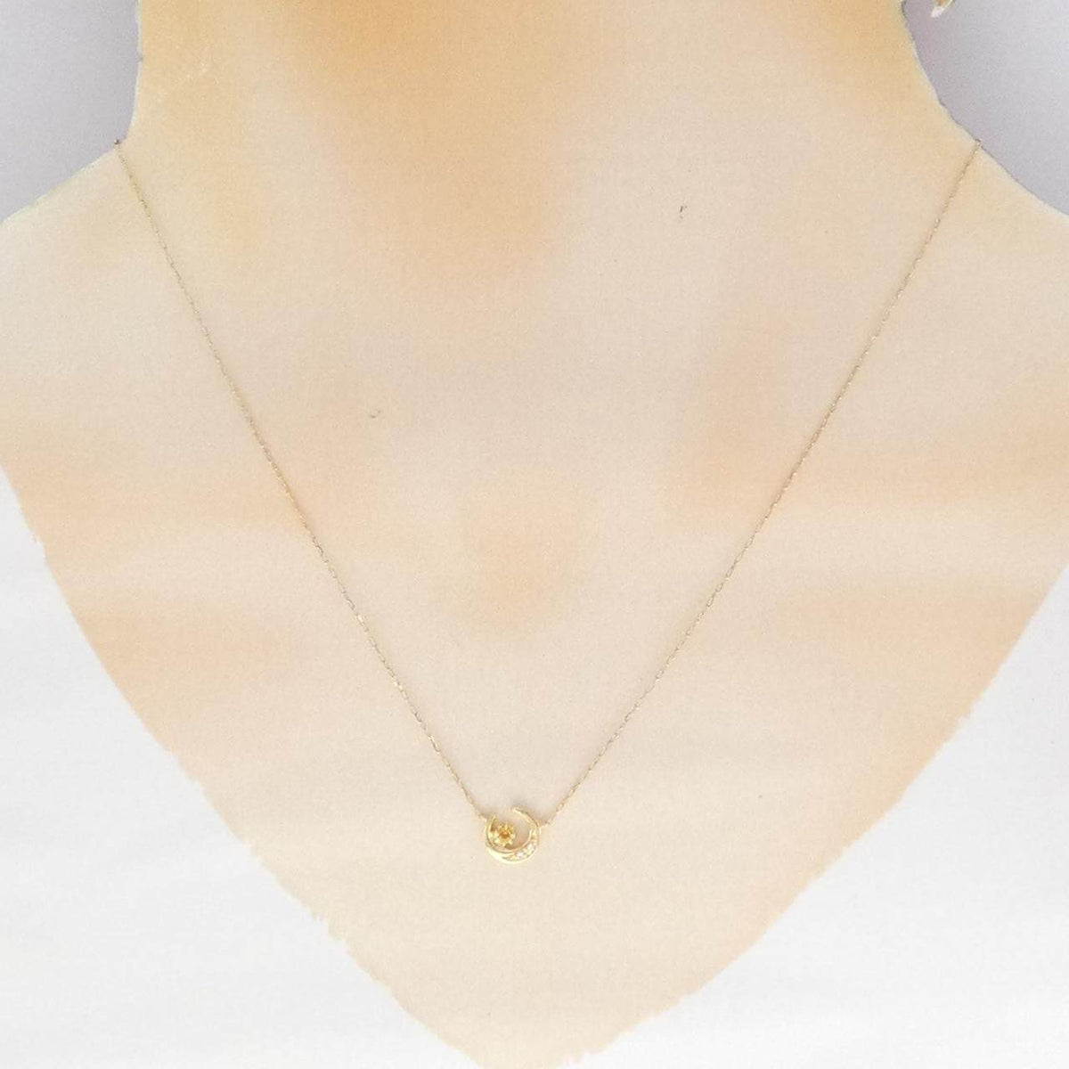 4°C K18シトリン ダイヤモンド ネックレス