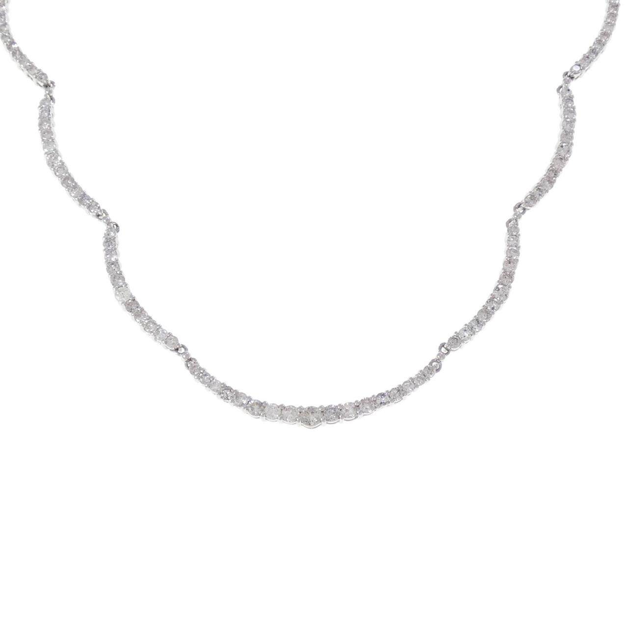 PT850 プラチナ 5.00CT ダイヤモンドネックレス