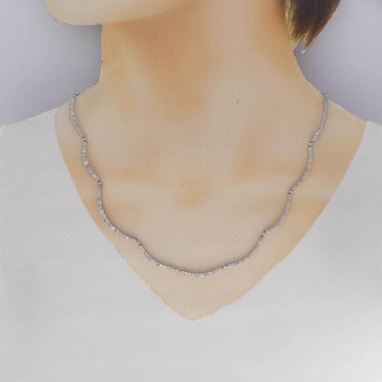 PT850 プラチナ 5.00CT ダイヤモンドネックレス