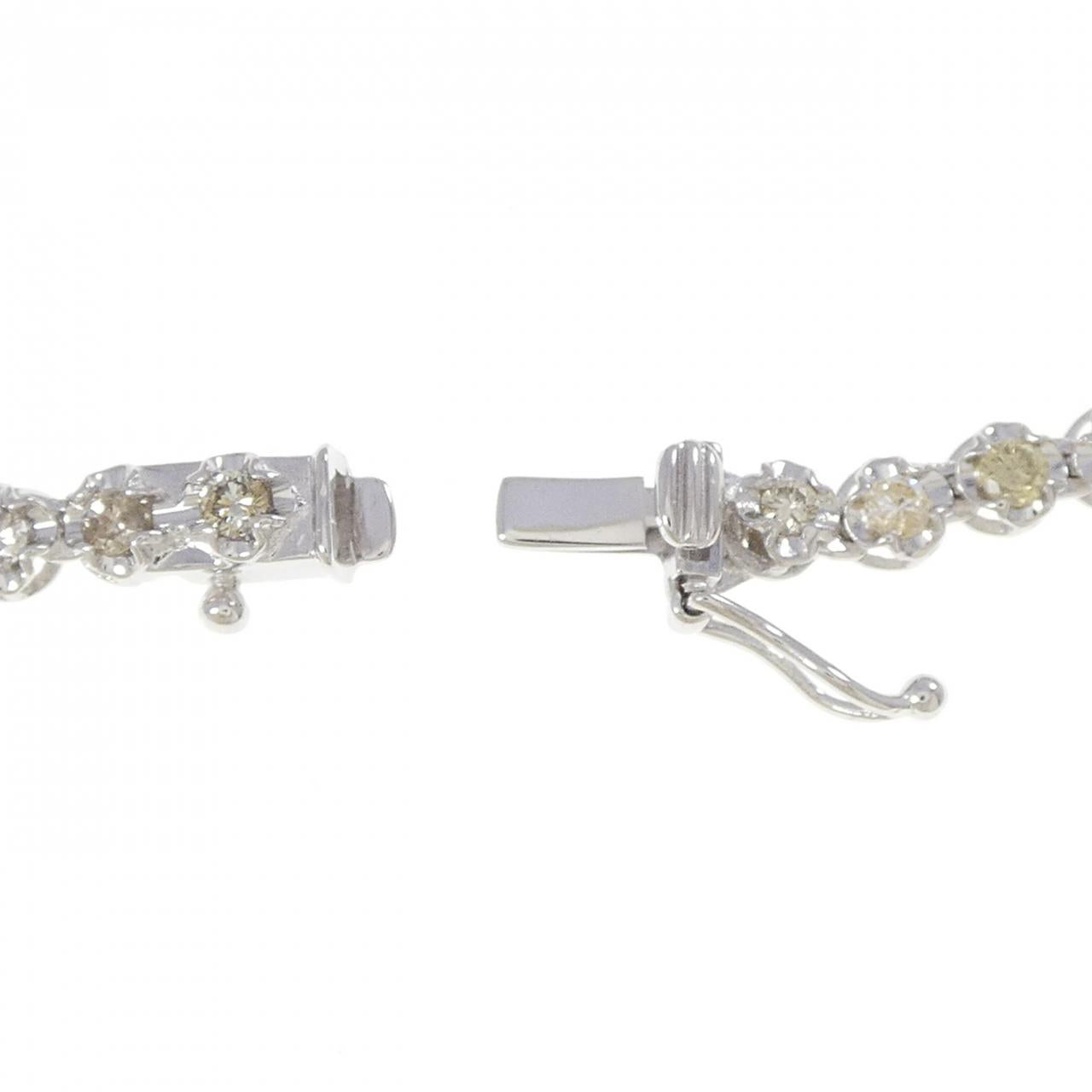 Au750ホワイトゴールド ダイヤモンドネックレス 5.00CT