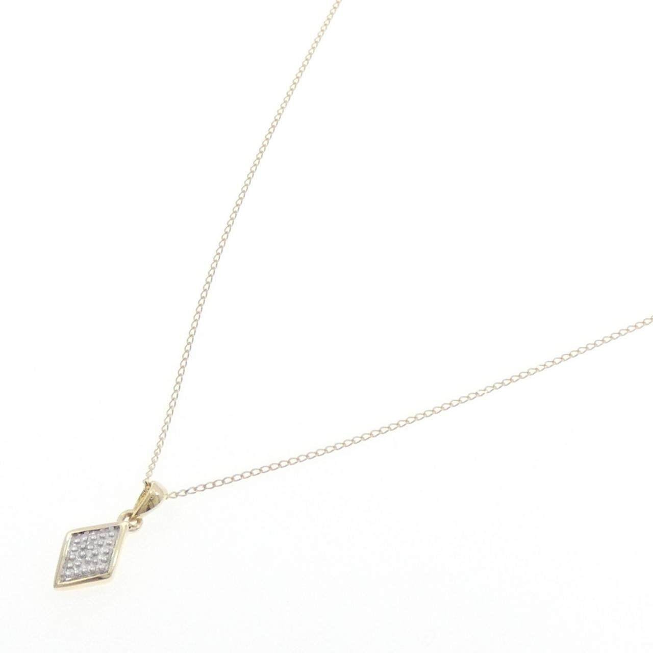 K10イエローゴールド K10ホワイトゴールド ダイヤモンド ネックレス