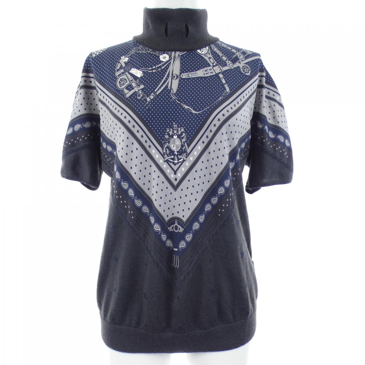 エルメス HARNAIS DE COUR BANDANA シルクカシミヤ トップス