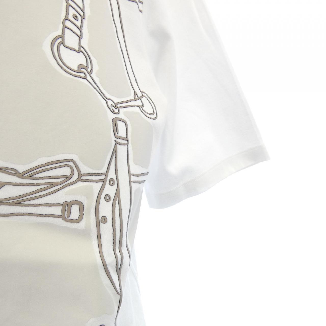 エルメス HARNAIS EN GOUACHE 3D コットンTシャツ