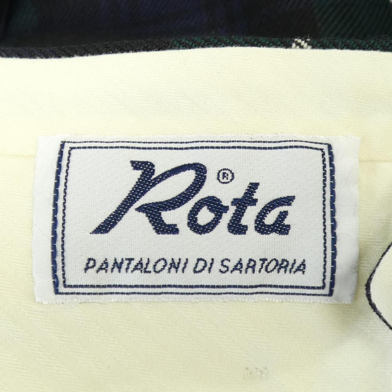 ロータ チェックコットンパンツ
