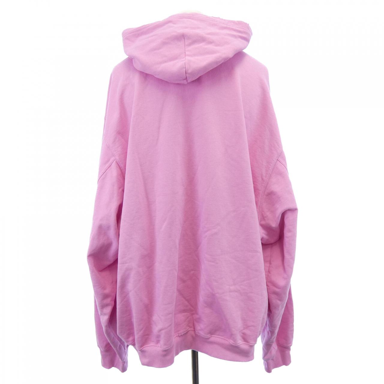 バレンシアガ DESTROYED LOGO PRINT コットンパーカー