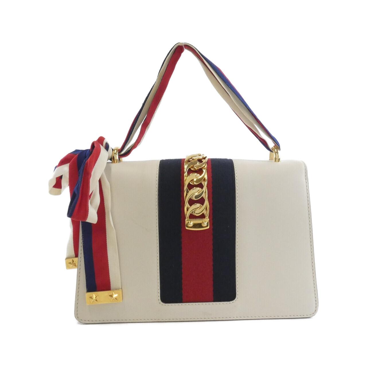 グッチ SYLVIE レザー ショルダーバッグ