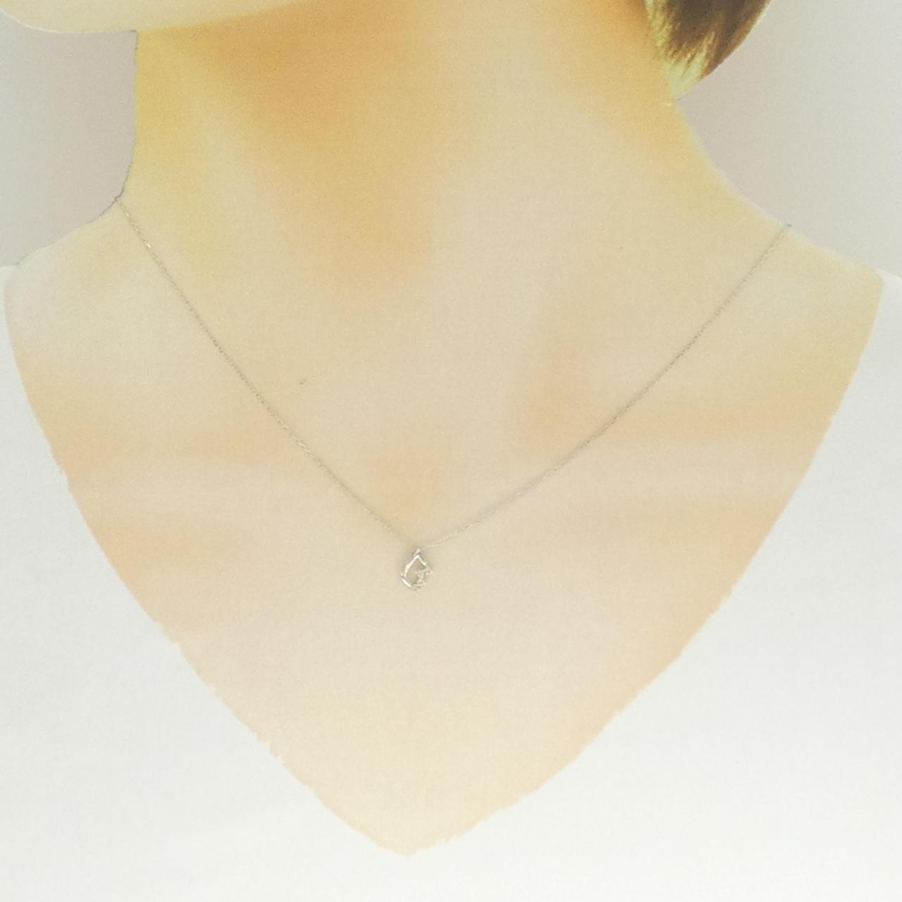 K10ホワイトゴールドダイヤモンドネックレス