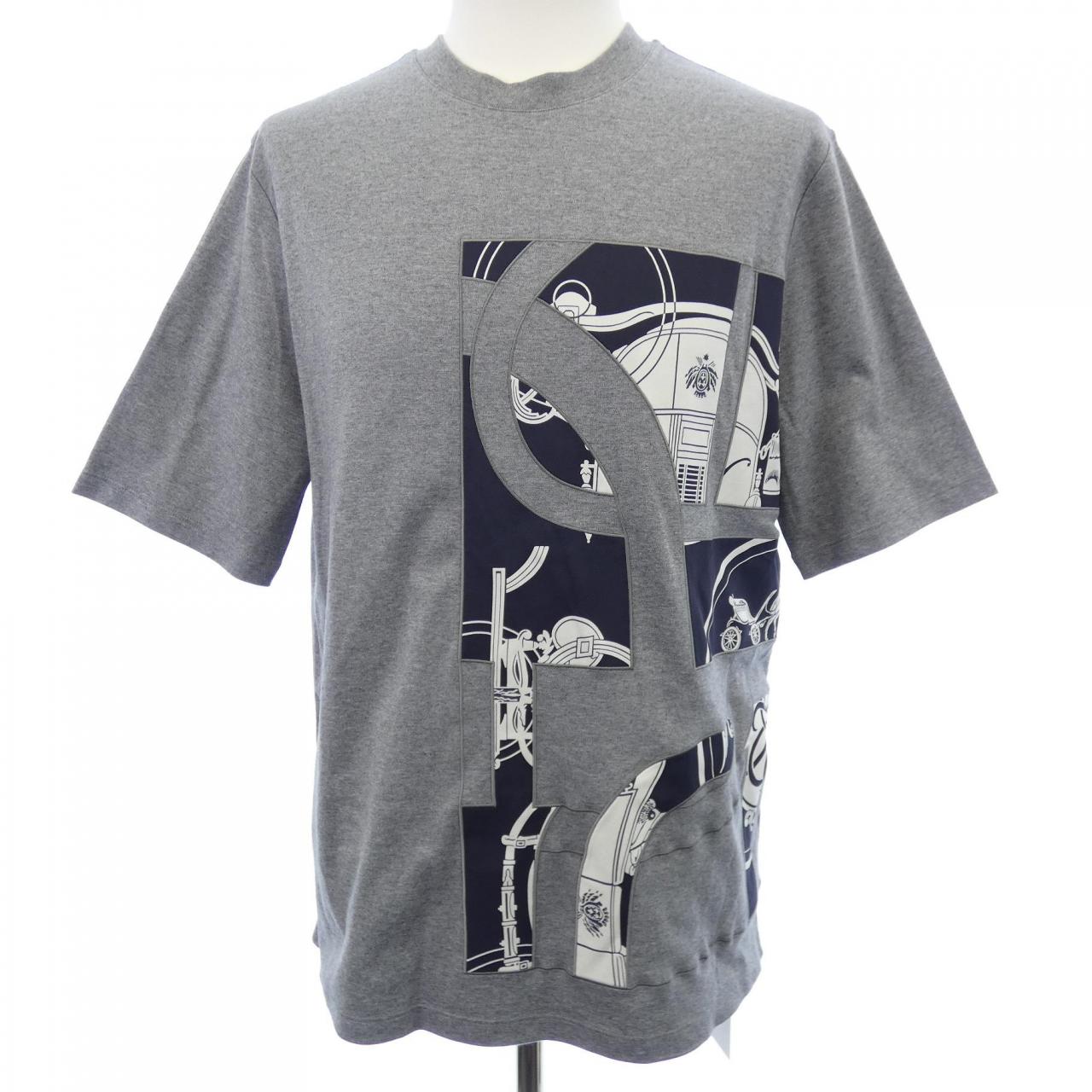 エルメス EX-LIBRIS カシミヤ混 Tシャツ Sサイズ