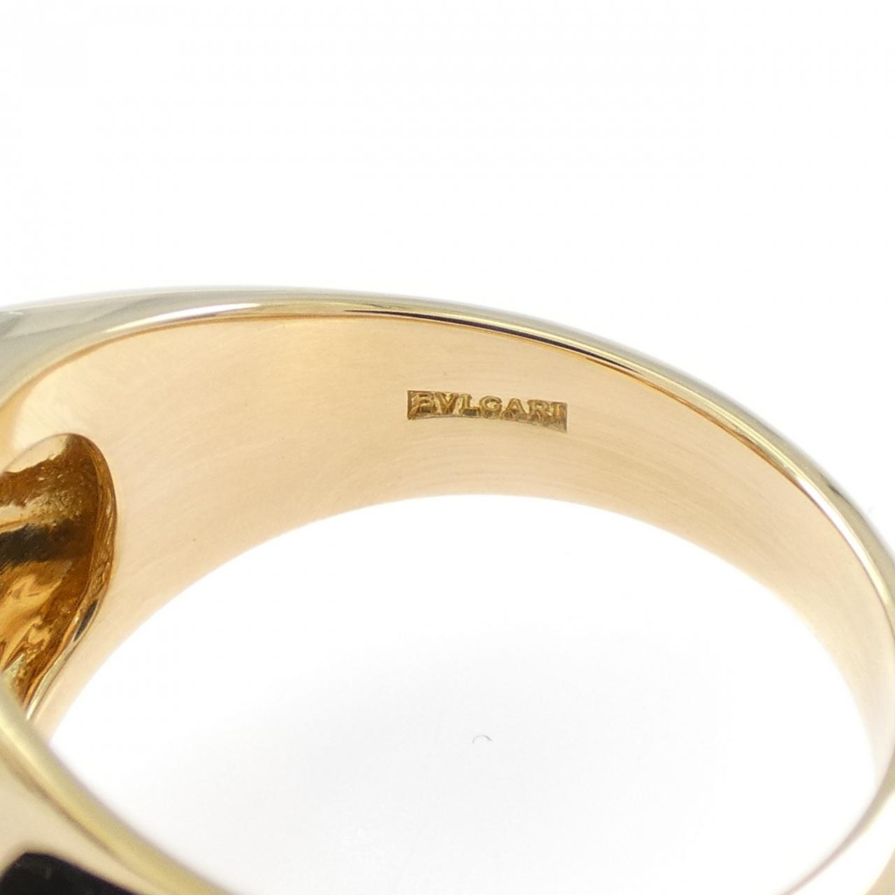 ブルガリ トロンケット 750イエローゴールド ダイヤモンド リング 14号