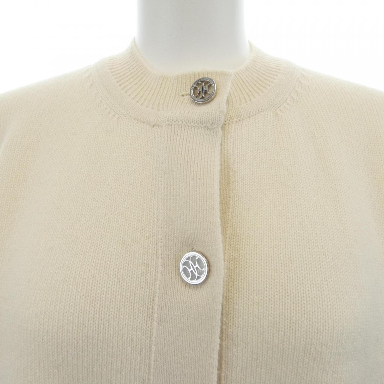 エルメス Hリフト カシミヤカーディガン36