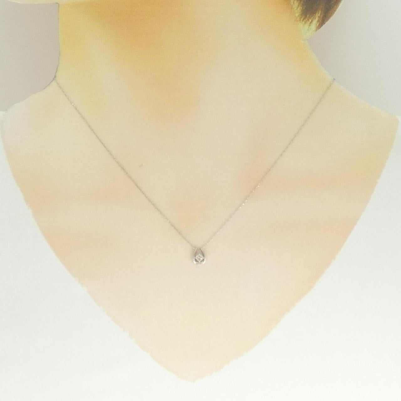PT900プラチナダイヤモンドネックレス0.10CT