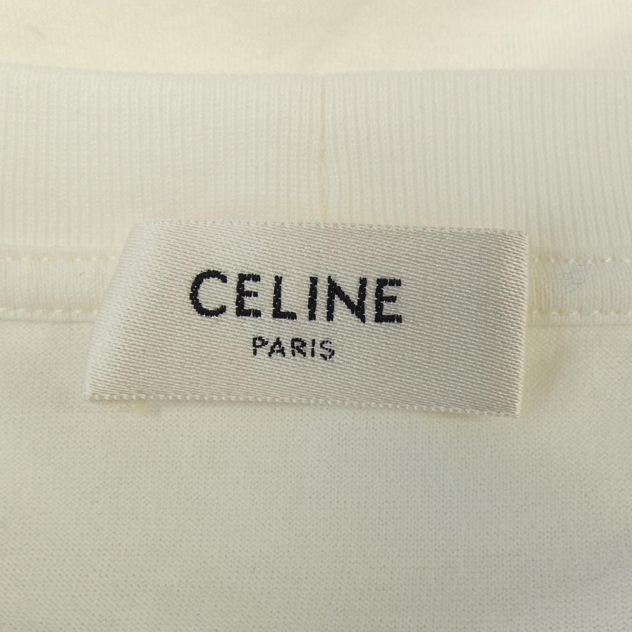 セリーヌ CELINEプリント コットンTシャツ