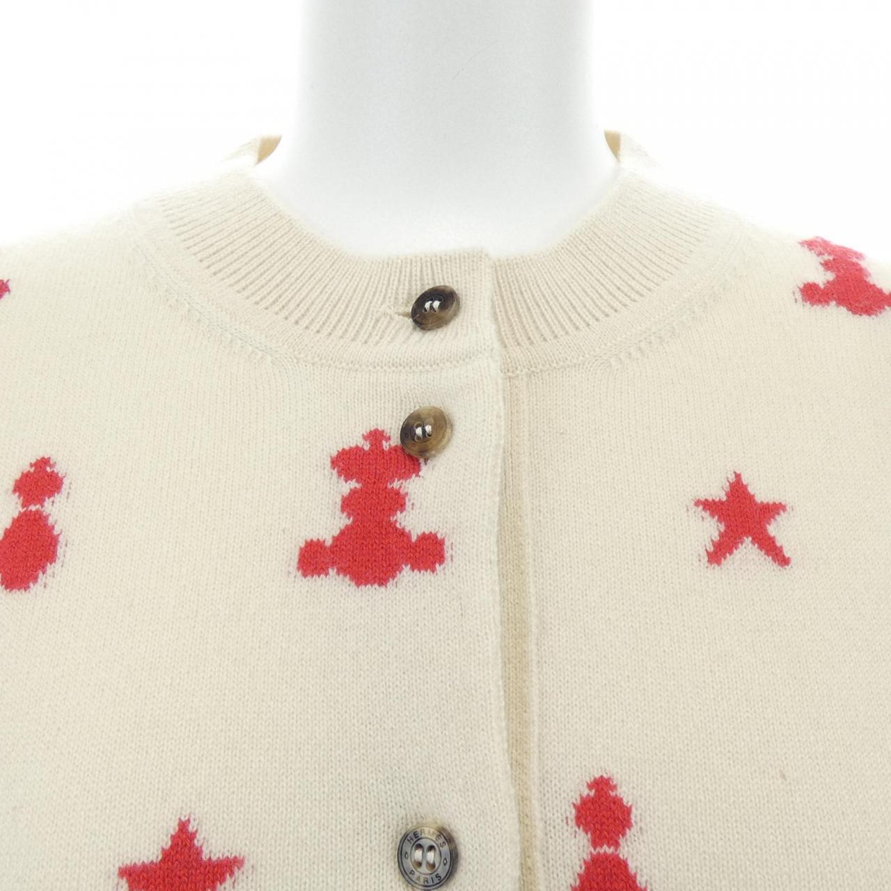 エルメス POSTE ET CAVALERIE カシミヤカーディガン36