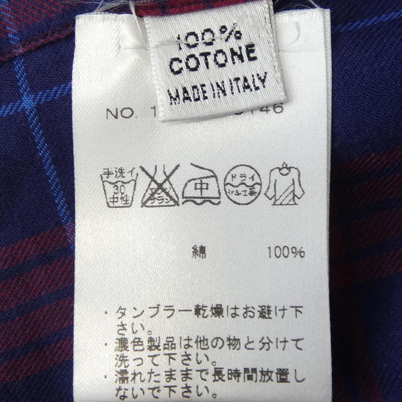 ピエトロプロベンザーレ チェックコットンシャツ