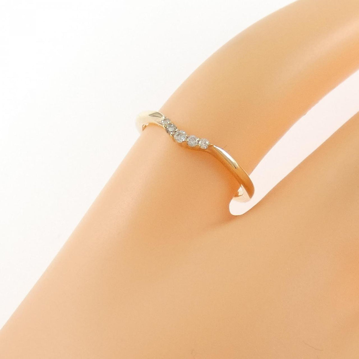 アガット K10イエローゴールドダイヤモンドリング