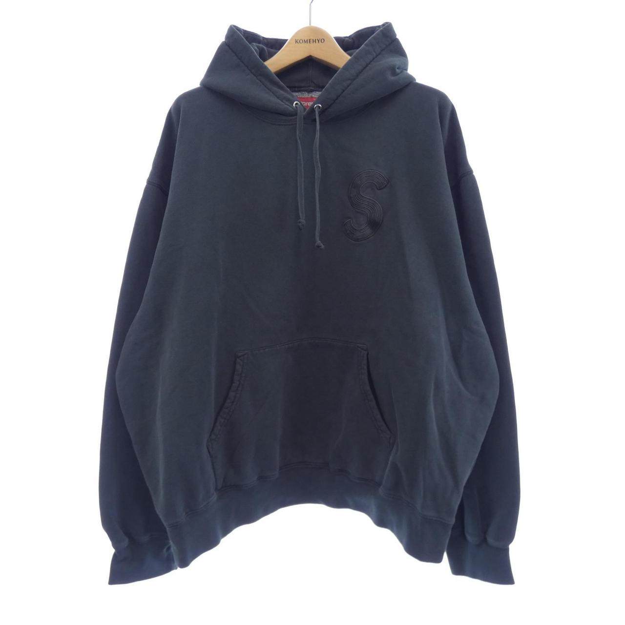 シュプリーム Overdyed Sロゴ コットンパーカー