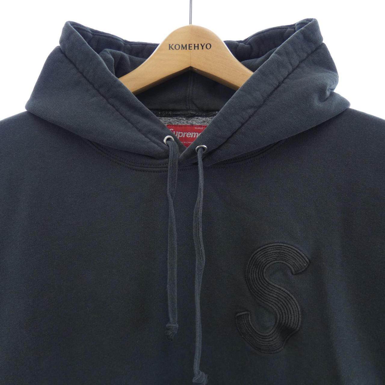 シュプリーム Overdyed Sロゴ コットンパーカー