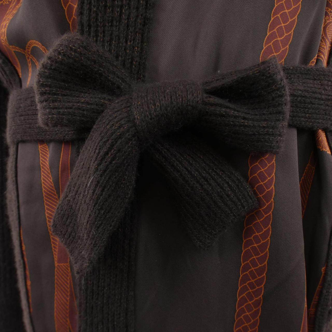エルメス LES TAMBOURS FINESSE ツイルレーヌロングカーディガン