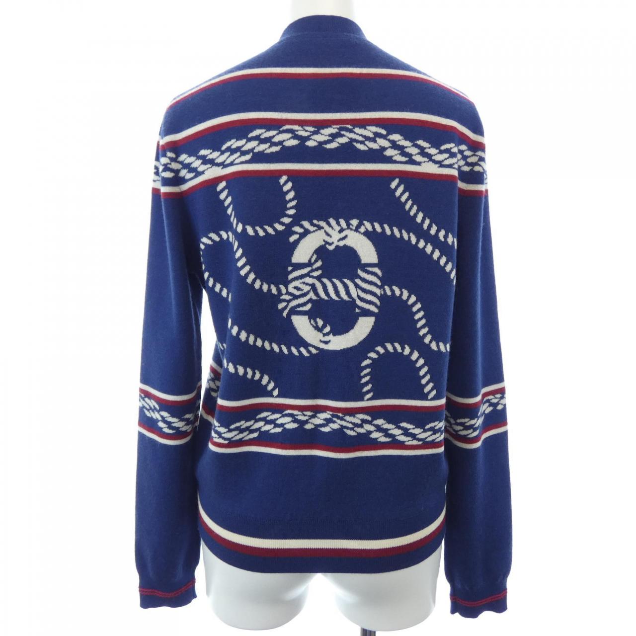 エルメス CANOE CHAINE D'ANCRE カシミヤ混カーディガン