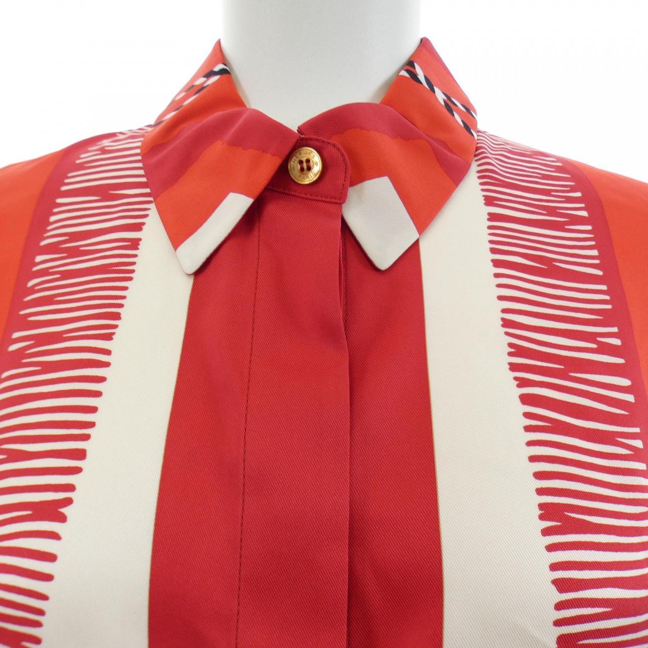 エルメス POSTE ET CAVALERIE シルクシャツ