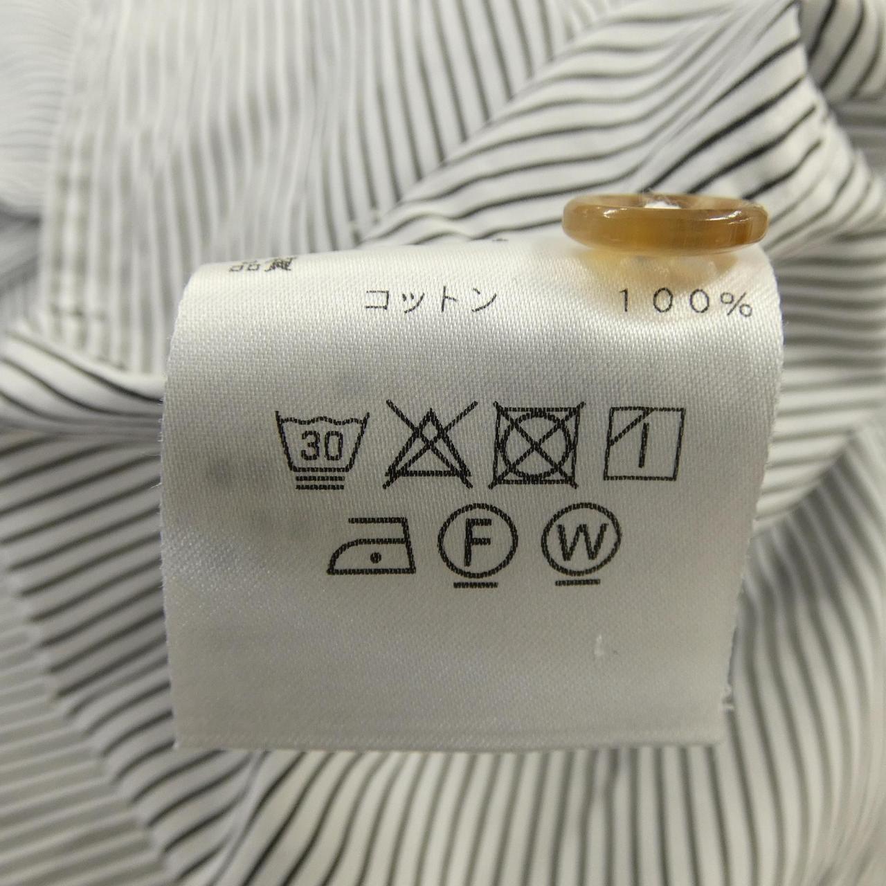 マーガレットハウエル ストライプコットンシャツ