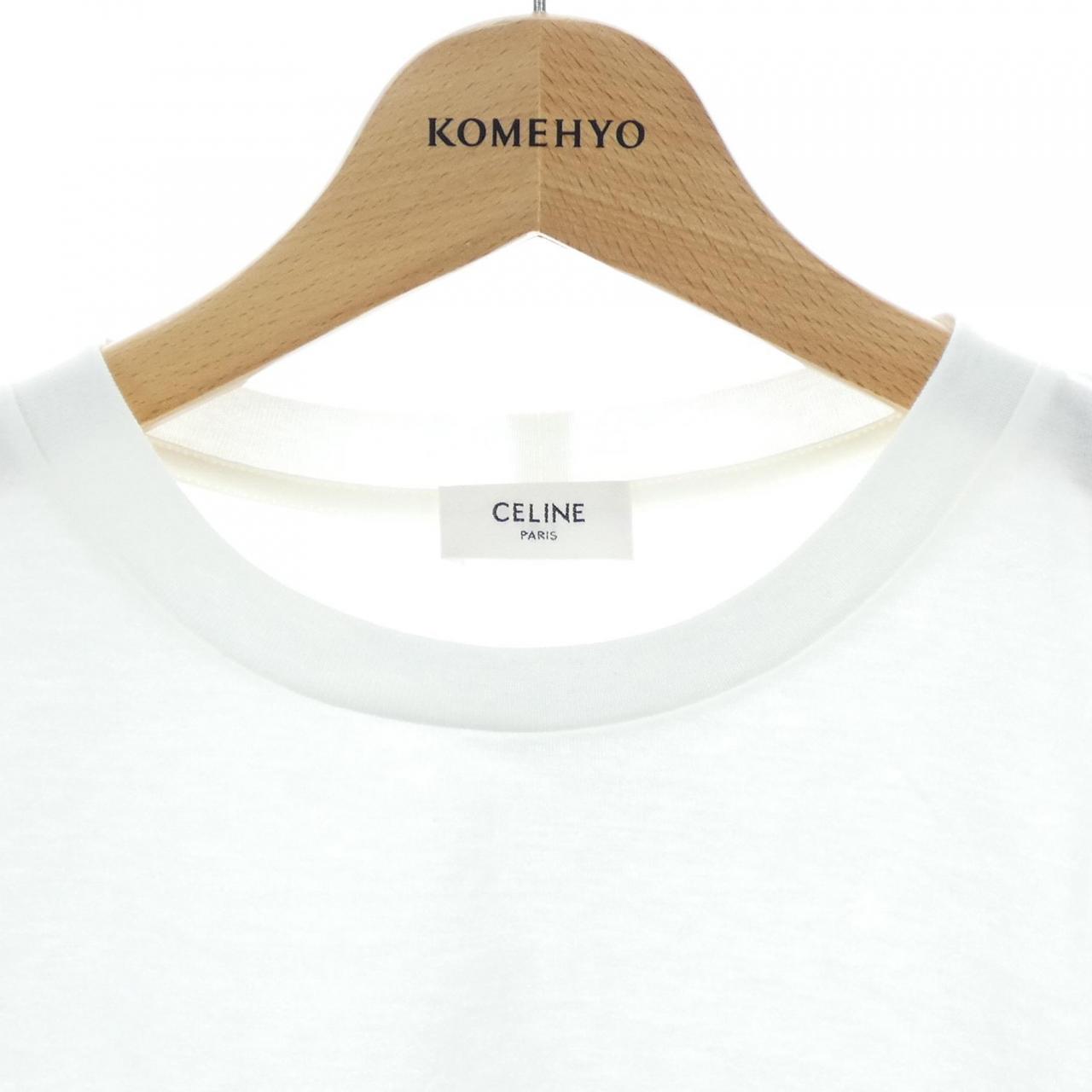 セリーヌ CELINEプリント コットンTシャツ
