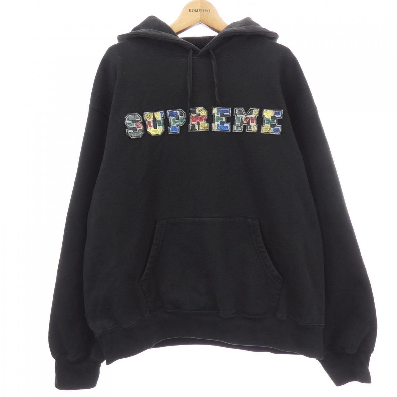 シュプリーム COLLEGIATE PATCHWORK パーカー
