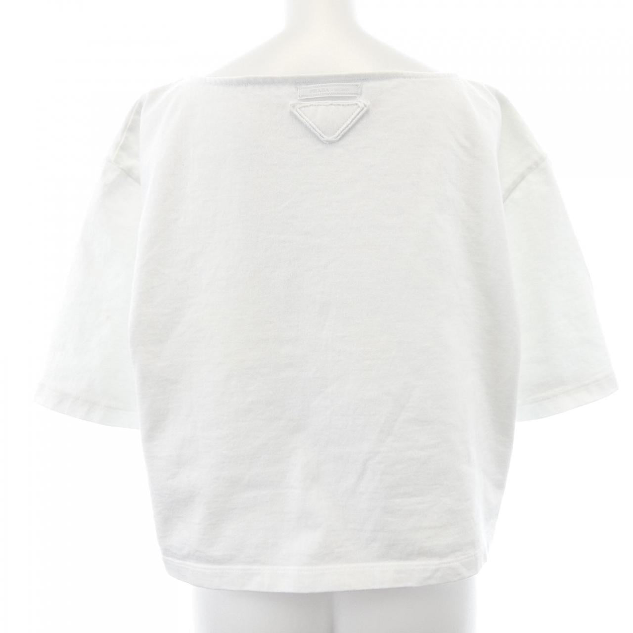 プラダ トライアングルロゴ コットンTシャツ