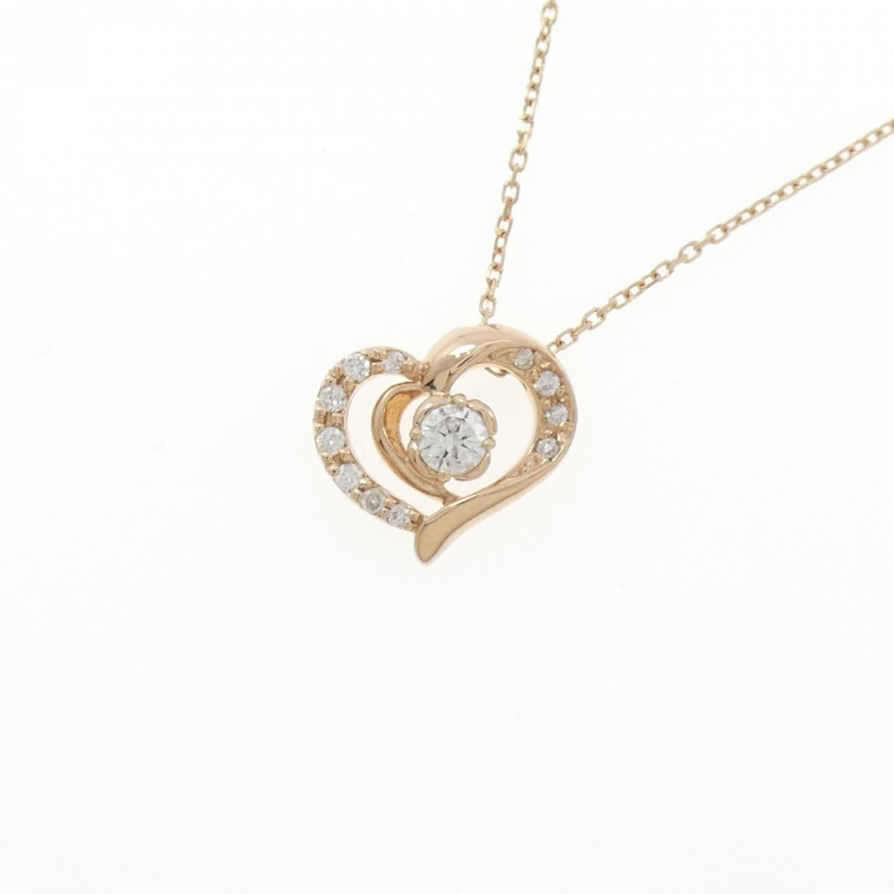 ヨンドシー Au750 ダイヤモンド ルビー ネックレス