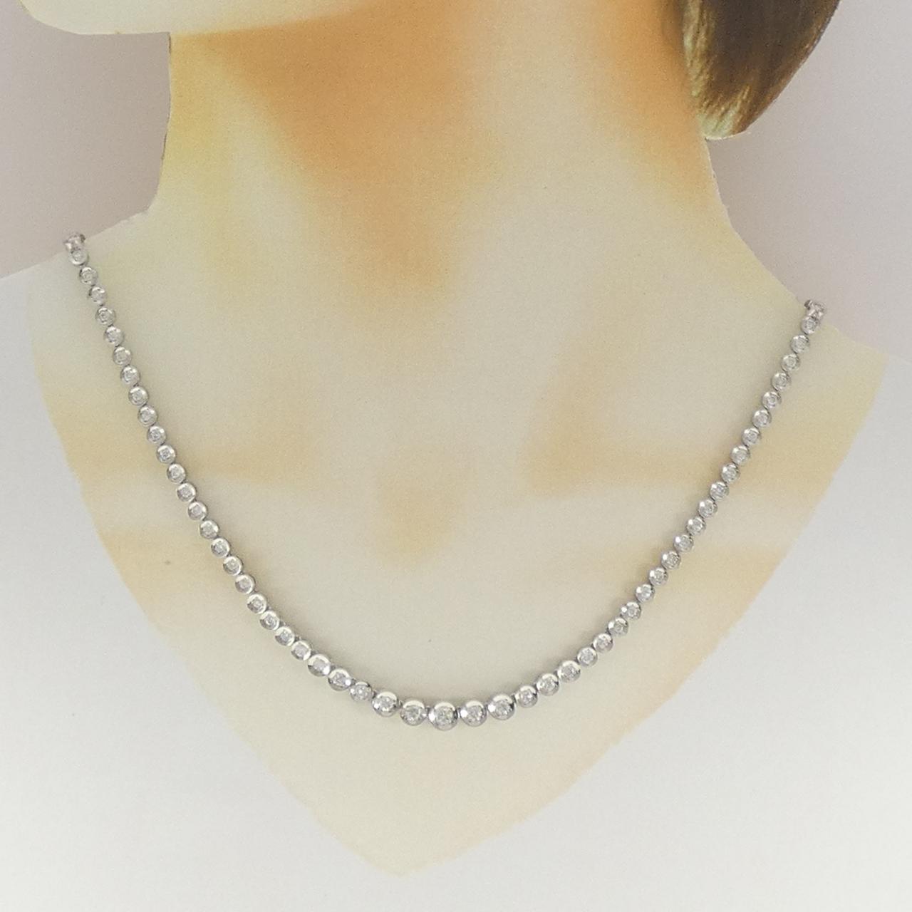 プラチナ850 ダイヤモンドネックレス