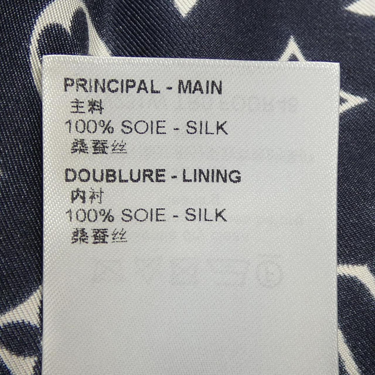 ルイヴィトン ストライプアクセントモノグラム シルクワンピース