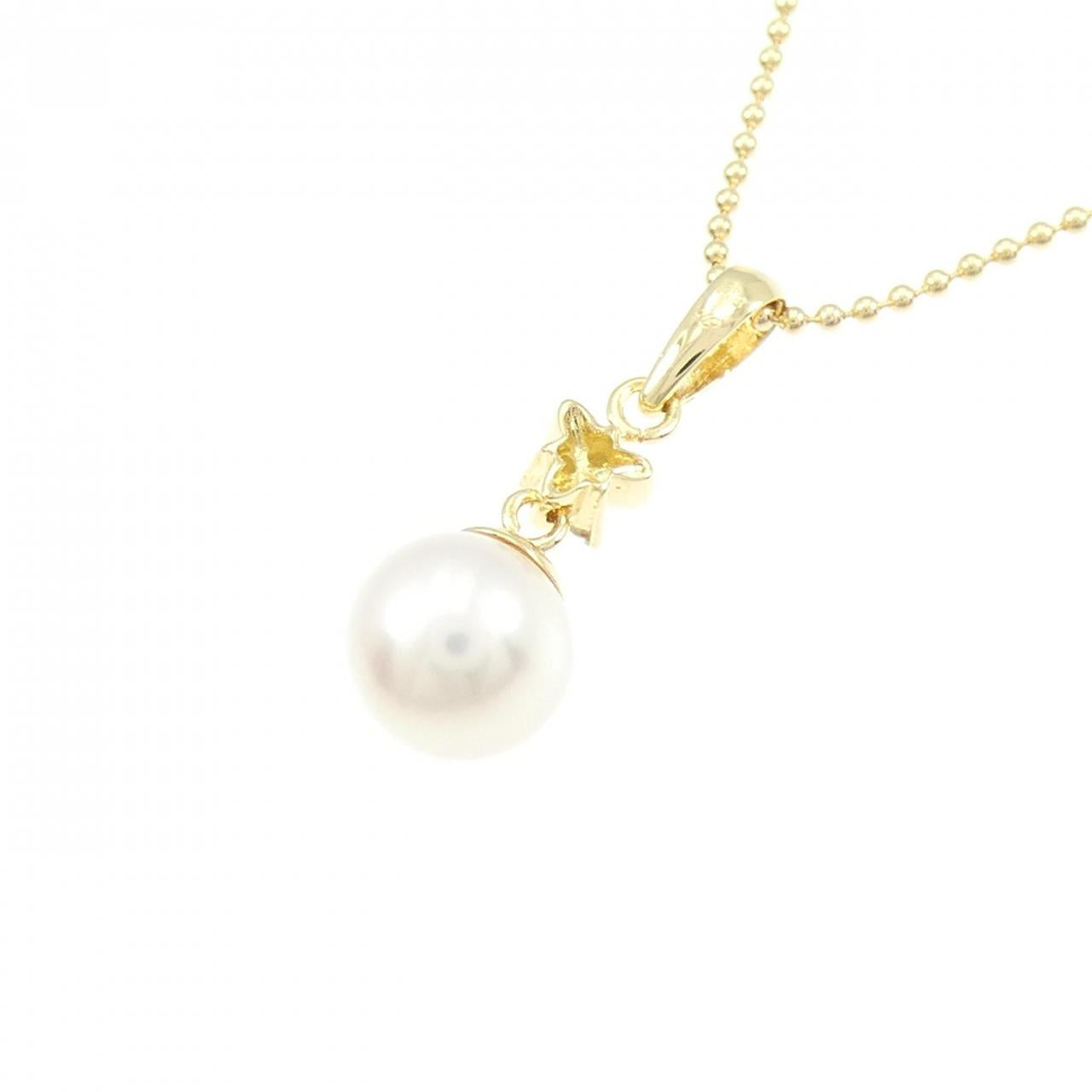 K18イエローゴールド アコヤパール ダイヤモンド ネックレス