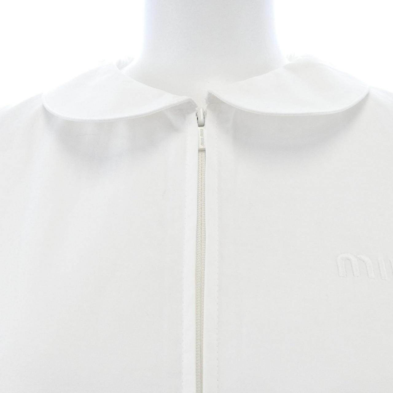 ミュウミュウ POPLIN AND JERSEY ワンピース