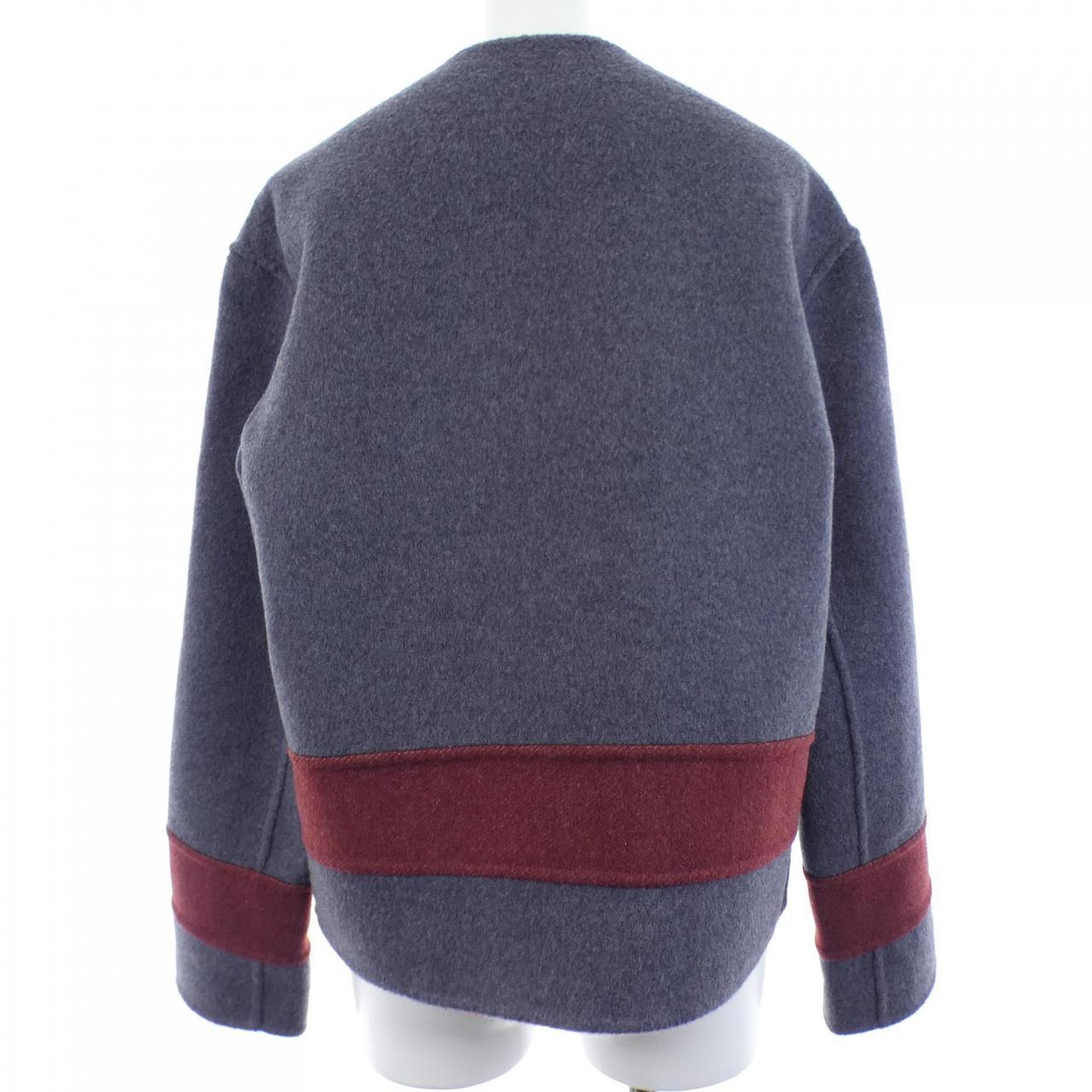 エルメス カシミヤノーカラージャケット