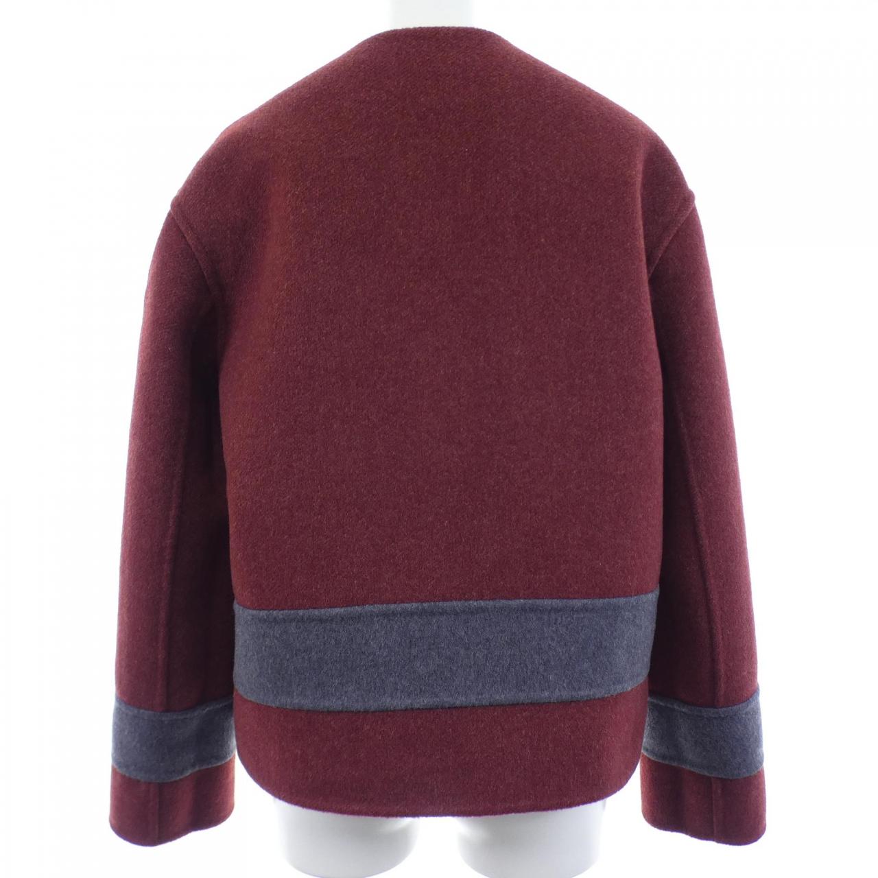 エルメス カシミヤノーカラージャケット
