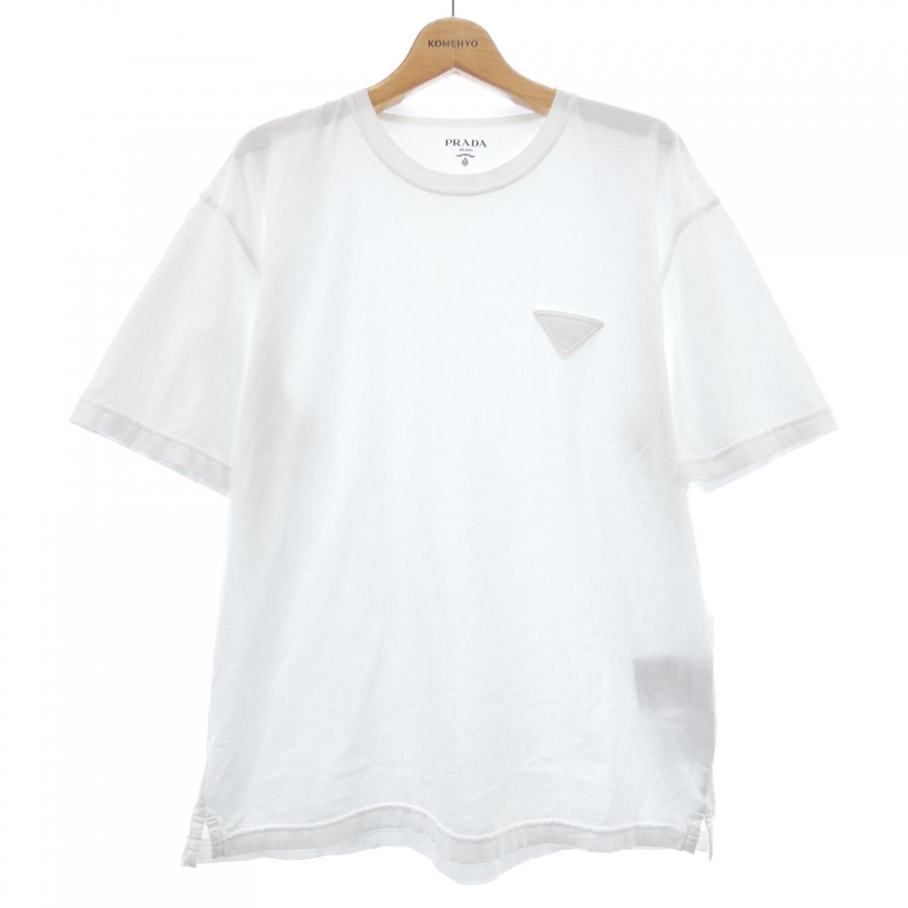 プラダ トライアングルロゴ コットン Tシャツ