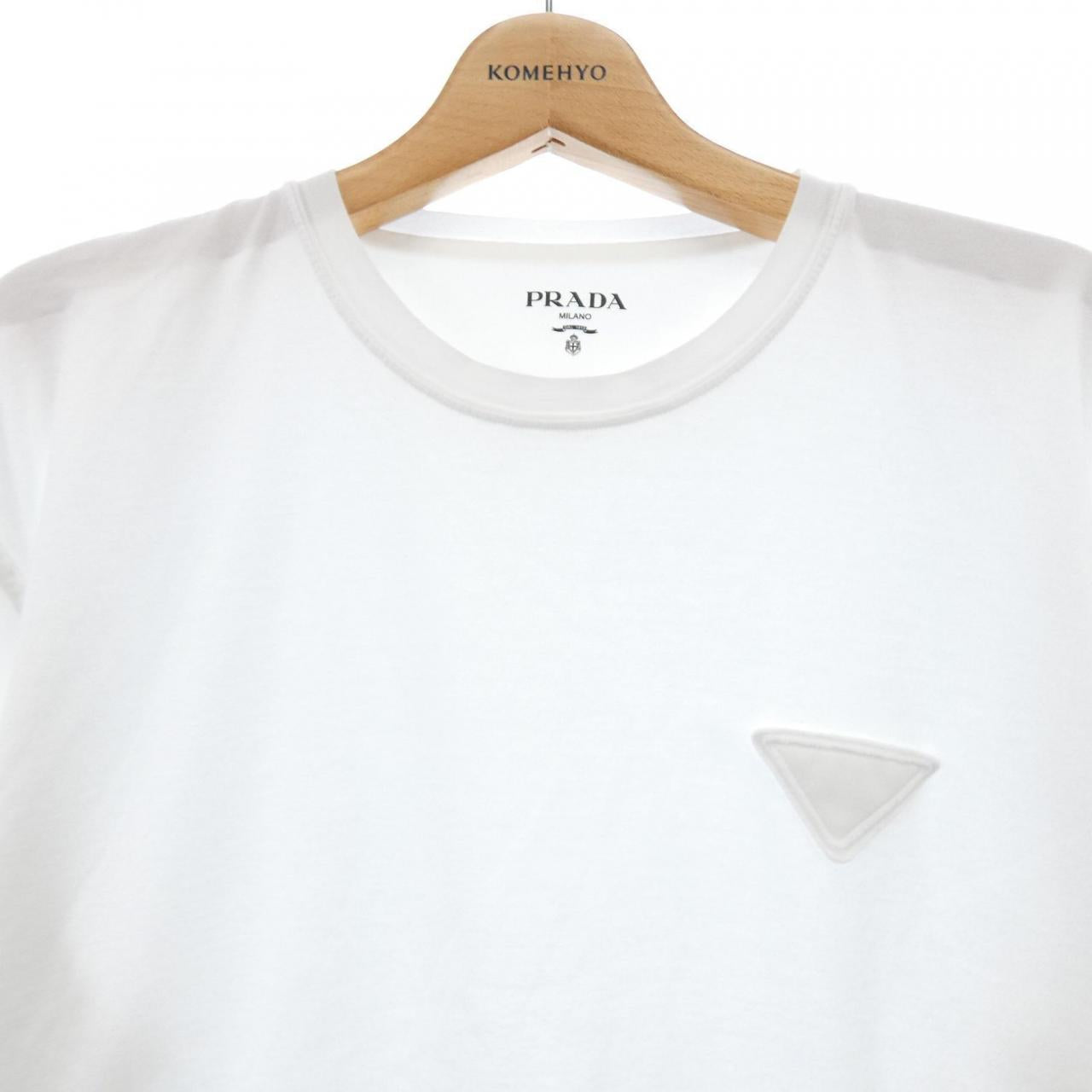 プラダ トライアングルロゴ コットン Tシャツ