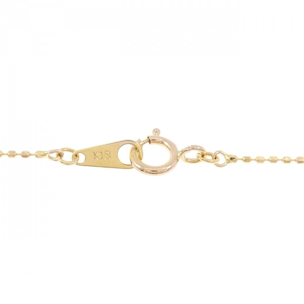 Au750 スリーストーン 0.50CT ダイヤモンドネックレス