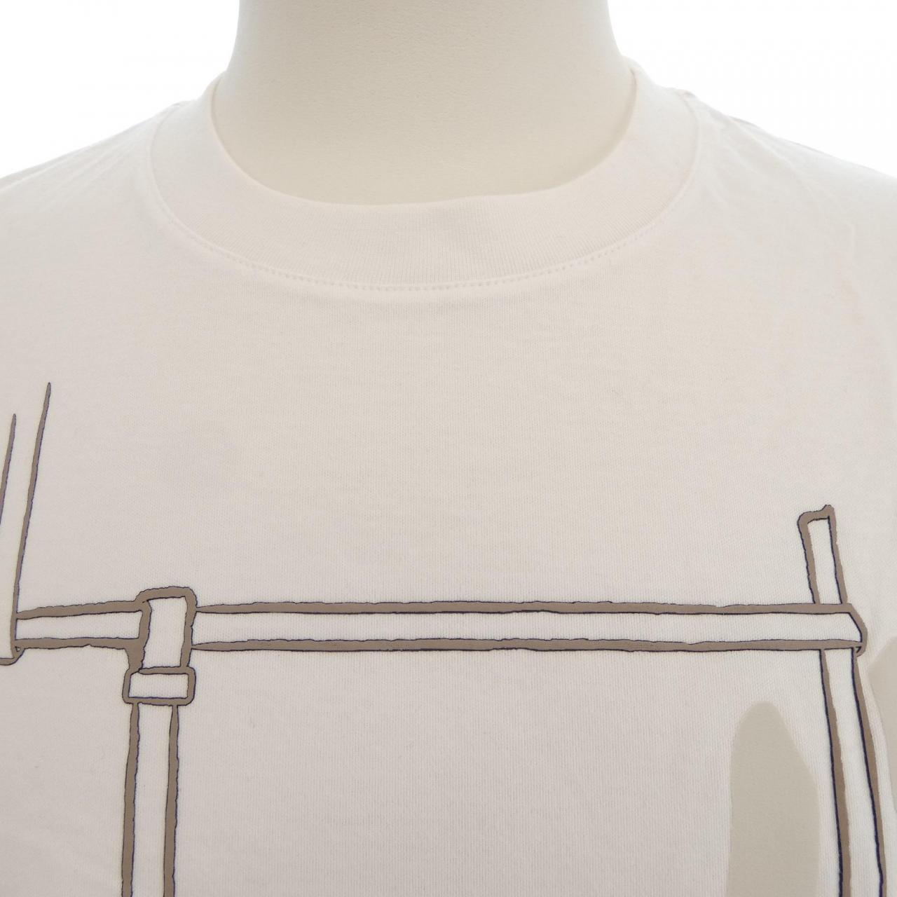 エルメス HARNAIS EN GOUACHE 3D コットンTシャツ