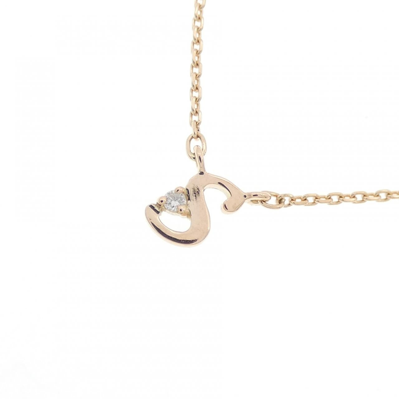 4℃ K10ピンクゴールド ダイヤモンドネックレス