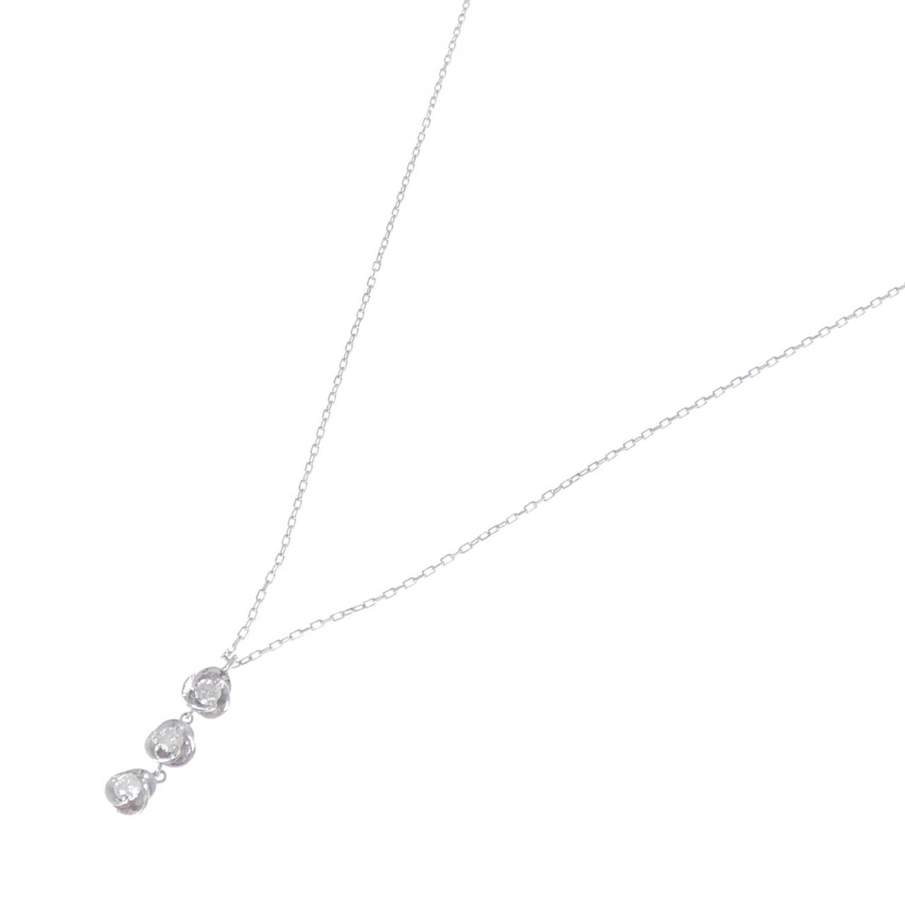 K10ホワイトゴールドダイヤモンドネックレス